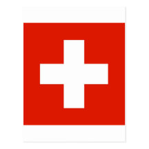 Die Schweiz-Flagge Postkarte