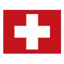 Die Schweiz-Flagge Postkarte