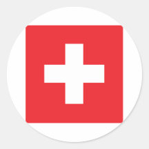 Die Schweiz-Flagge Runder Sticker