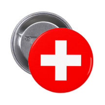 Die Schweiz-Flaggen-Knopf Buttons
