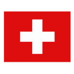 Die Schweiz-Flaggen-Postkarte