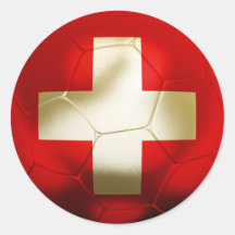 Die Schweiz-Fußball Runder Aufkleber