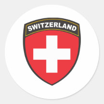 Die Schweiz Runde Aufkleber