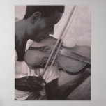"Die Umarmungs-" Mann, der Violine, Kunst-Plakat s