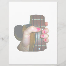 die weibliche Hand, die Bass-Hals der Schnur vier  Vollfarbige Flyer