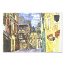 Dinan Medieval Town Centre Brittany Photo