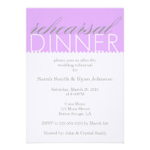 Dîner de répétition invitations personnalisées