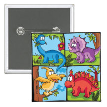 Dino-Freunde Anstecknadelbutton