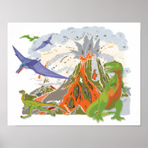 Dinosaurier-Druck-Plakat