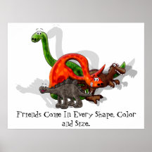 Dinosaurier-Freundschafts-Plakat