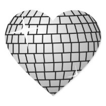 Disco-Ball-Aufkleber (Herz)
