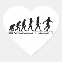 Discus-Sport-Evolutions-Kunst Herzaufkleber