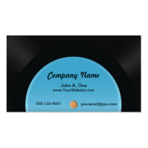 Disque vinyle modèles de cartes de visite