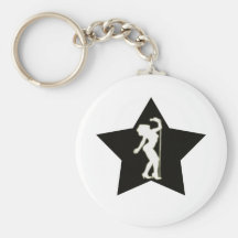 Diva de chanteur d'étoile porte-clef