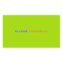 DIY Farben+Schriftartgeschäftskarte/Neon Limon Visitenkarte