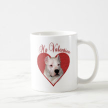 Dogo Argentino mon Valentine Tasse À Café