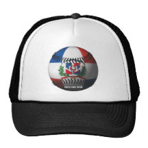 Dominikanische Republik-Flagge umfaßte Baseball Kappen