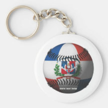 Dominikanische Republik-Flagge umfaßte Baseball Schlüsselbänder