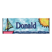 Donald-Segelboot-Lesezeichen Visitenkarten Vorlage