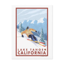 Downhhill Schnee-Skifahrer - Lake Tahoe, Kaliforni