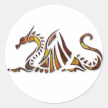 Dragon de rouille adhésifs ronds
