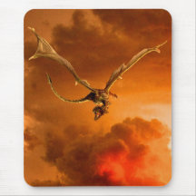 Dragon en vol tapis de souris