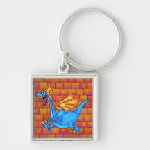 Dragon occupé porte-clés