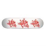 Dragon rouge de rouge de dragon de dragon rouge. plateaux de skate