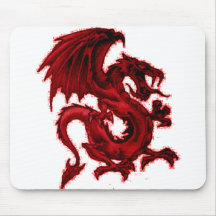 Dragon rouge Mousepad Tapis De Souris
