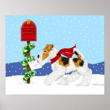 Drahtfox-Weihnachtspost Plakatdrucke