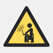 Drahtloser wifi Krisenherd! Sticker