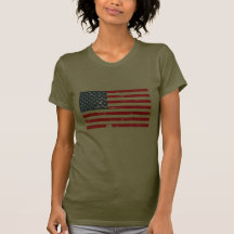 Drapeau affligé des Etats-Unis de style T-shirts