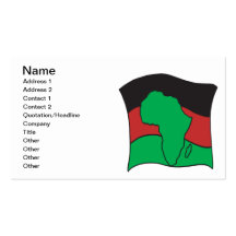 Drapeau africain modèles de cartes de visite