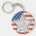 Drapeau avec l'étoile porte-clefs