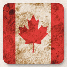 Drapeau canadien rocailleux sous-bocks