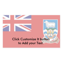 Drapeau civil des Îles Falkland, Royaume-Uni Modèles De Cartes De Visite