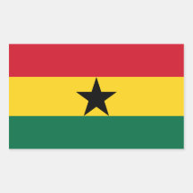 Drapeau d'autocollant du Ghana