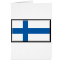 Drapeau de la Finlande Cartes De Vœux