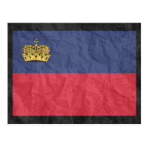 Drapeau de la Liechtenstein Cartes Postales