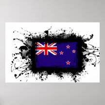 Drapeau de la Nouvelle Zélande Poster