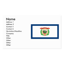 Drapeau de la Virginie Occidentale Modèles De Cartes De Visite