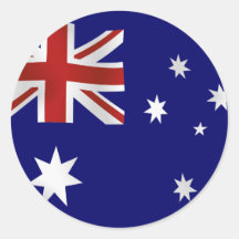Drapeau de l'Australie Autocollants Ronds