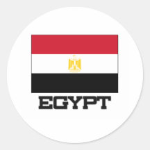 Drapeau de l'Egypte Adhésifs Ronds