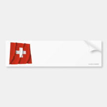 Drapeau de ondulation de la Suisse Autocollant Pour Voiture