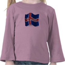 Drapeau de ondulation de l'Islande T-shirt