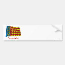Drapeau de ondulation de Valence avec le nom Autocollant Pour Voiture