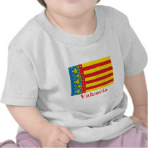 Drapeau de Valence avec le nom T-shirts