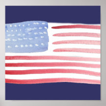Drapeau des Etats-Unis d'Américains Poster