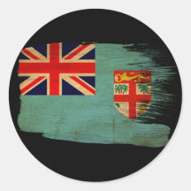 Drapeau des Fidji Adhésifs Ronds