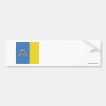 Drapeau des Îles Canaries Adhésif Pour Voiture